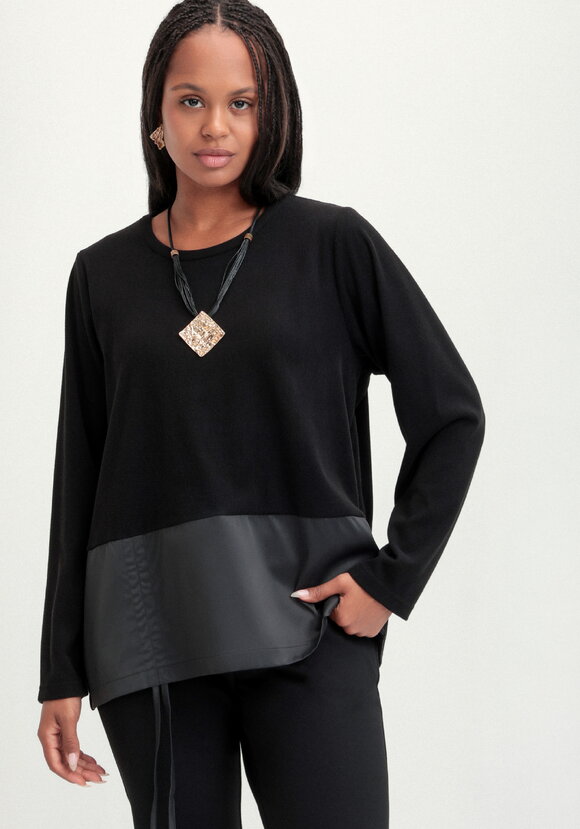 Блуза трикотажная из комбинированной ткани шир.  580, рис. 9