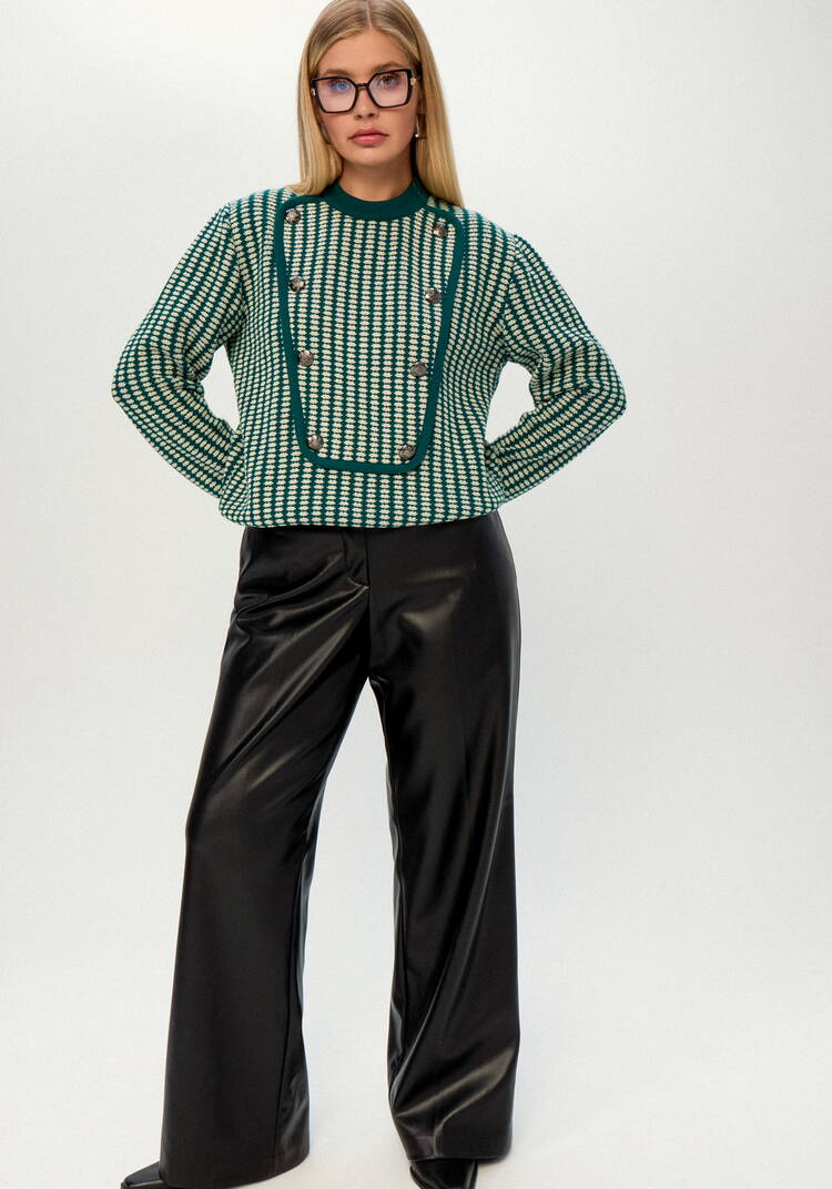 Джемпер с пуговицами декоративными шир.  750, рис. 15