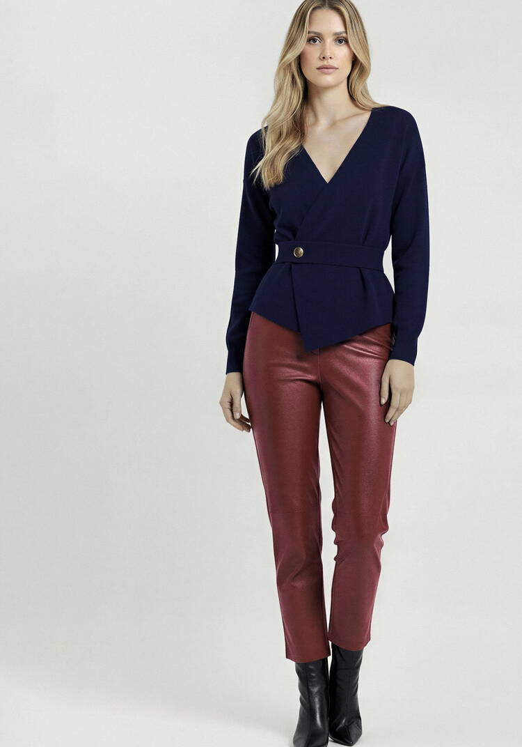 Брюки трикотажные с напылением под кожу шир.  750, рис. 34