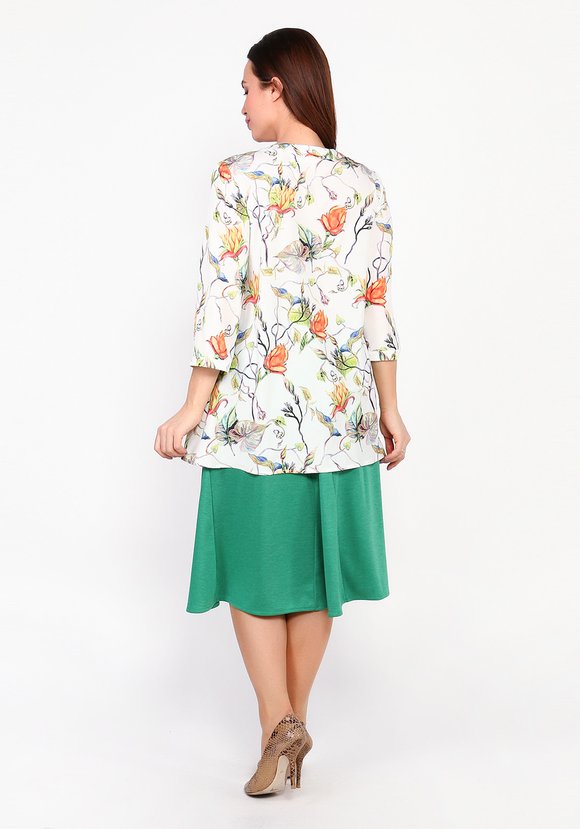 Туника с отрезной кокеткой и пуговицами шир.  580, рис. 2