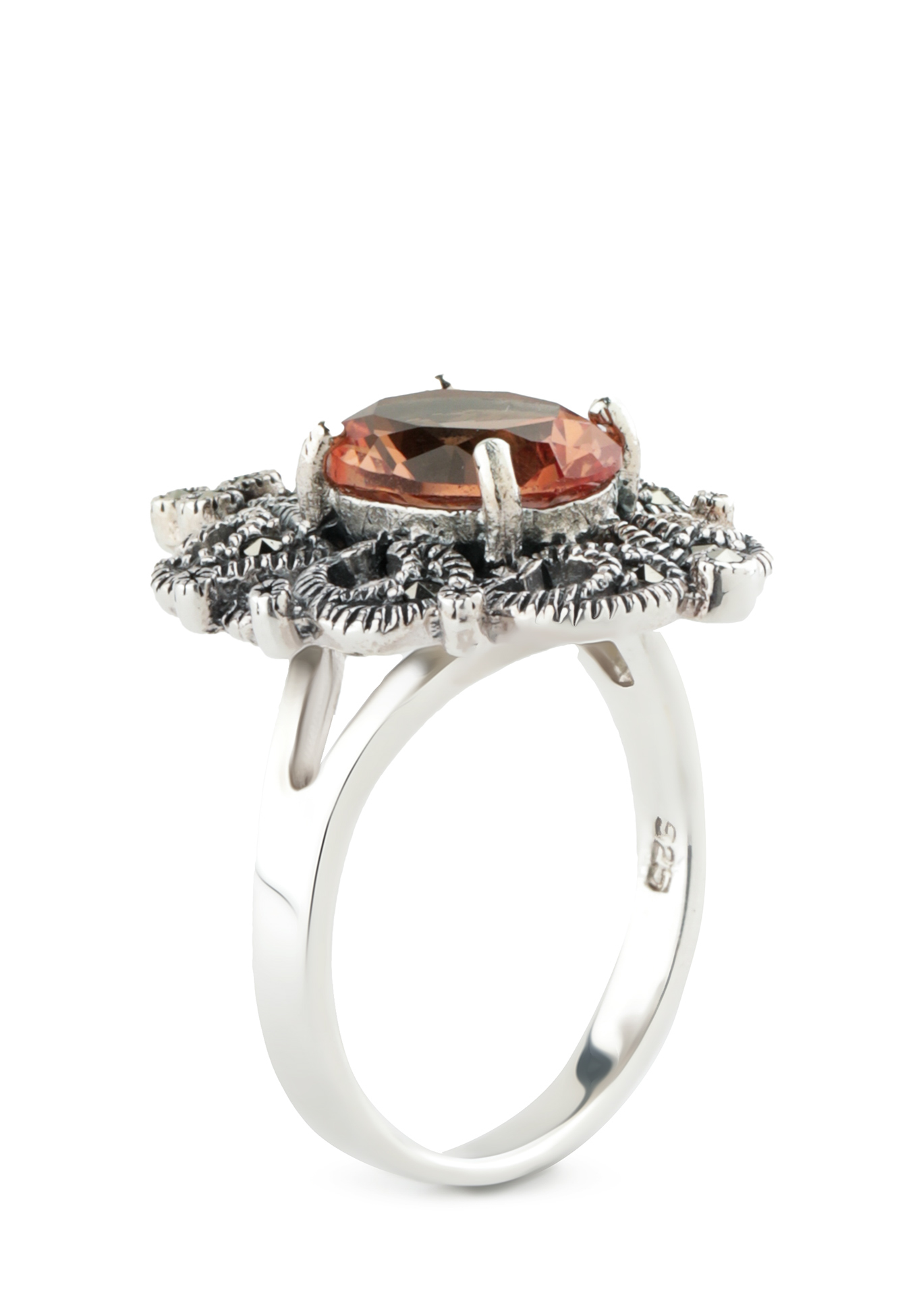 Серебряное кольцо  "Восточная красавица"