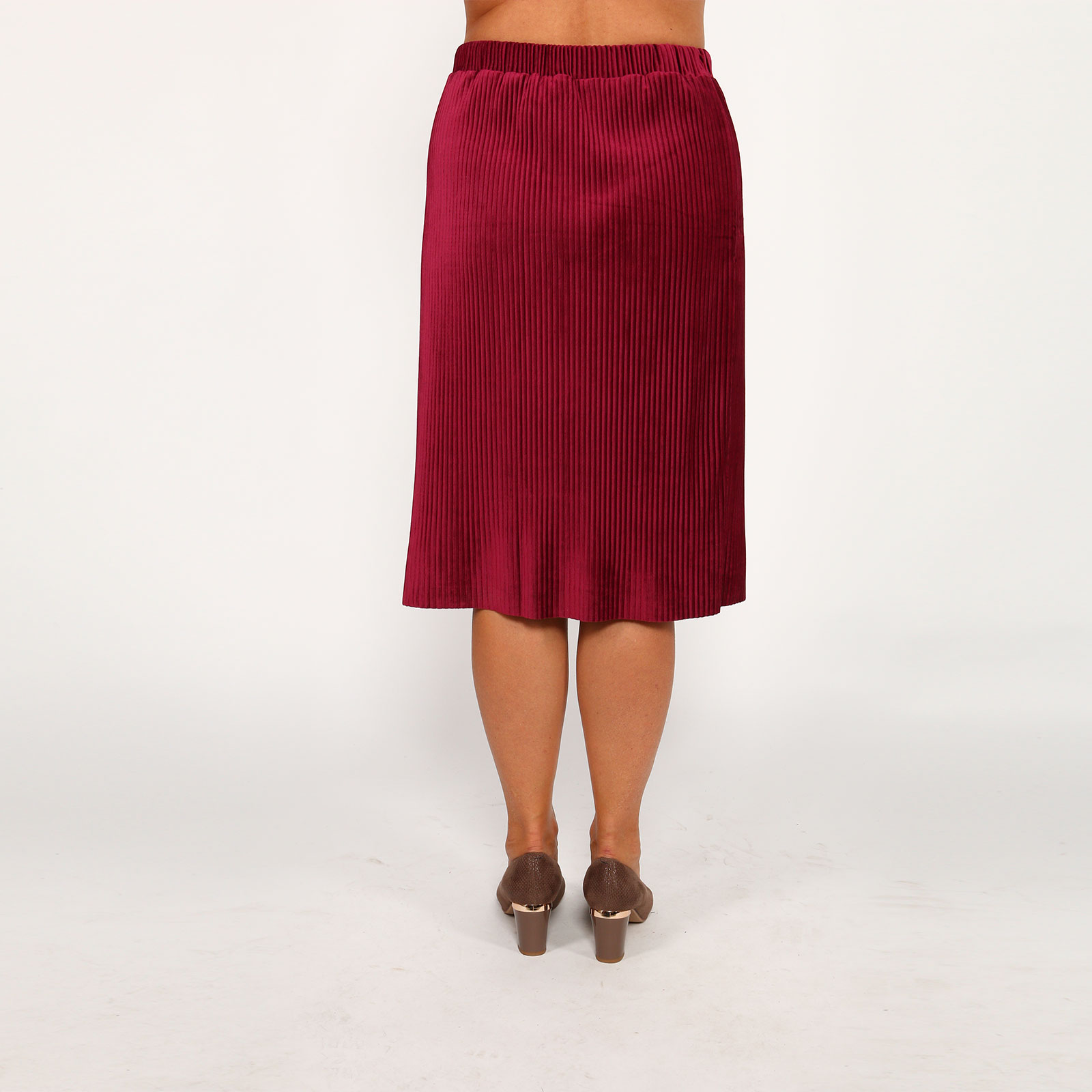 Юбка-миди из бархатной ткани Lina, размер 58, цвет красный - фото 7