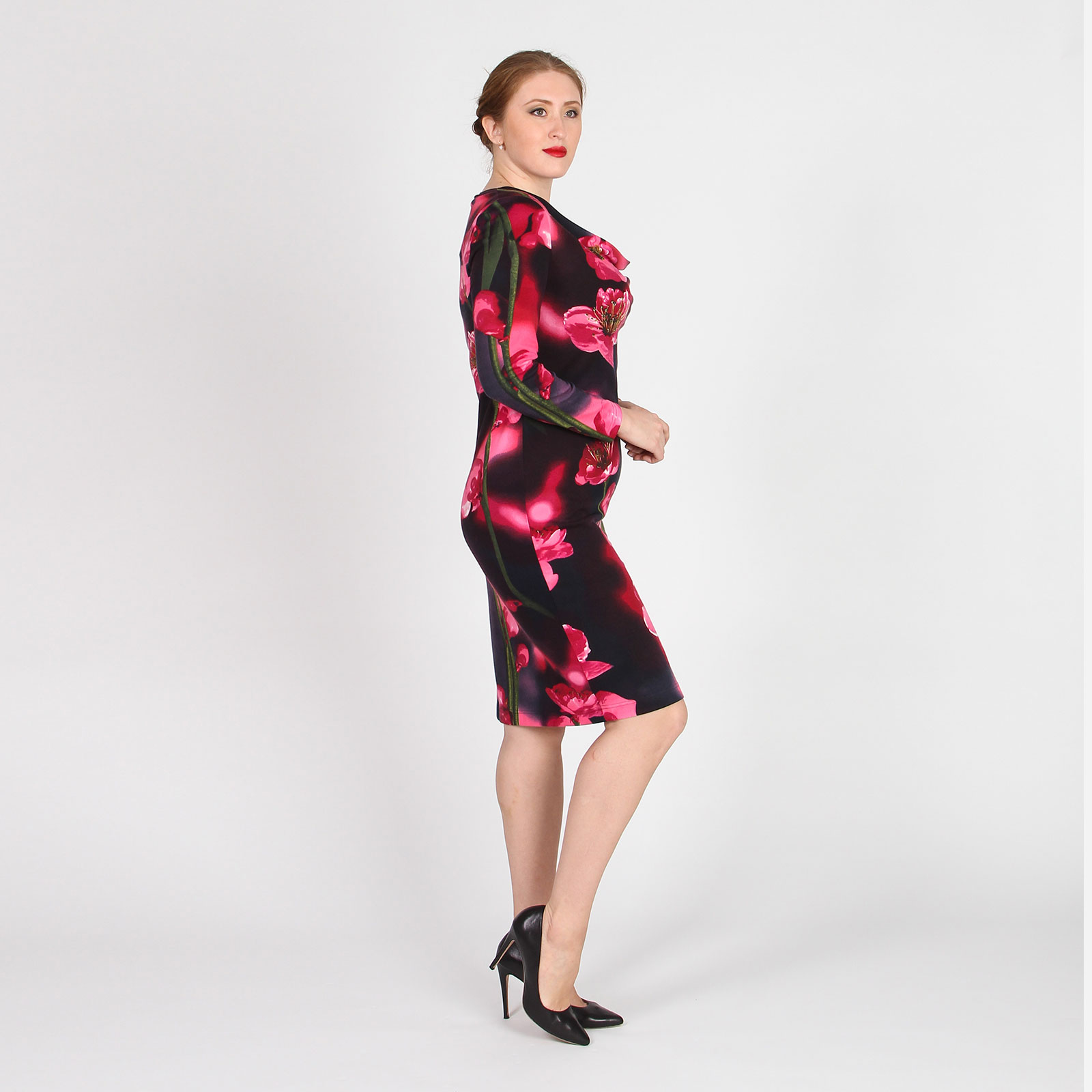 Платье-миди с ярким принтом Петербургский Швейный Дом, цвет розовый, размер 52 - фото 2