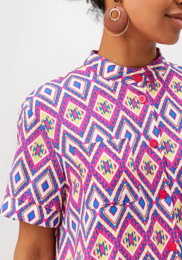 Блуза с геометрическим рисунком шир.  750, рис. 6