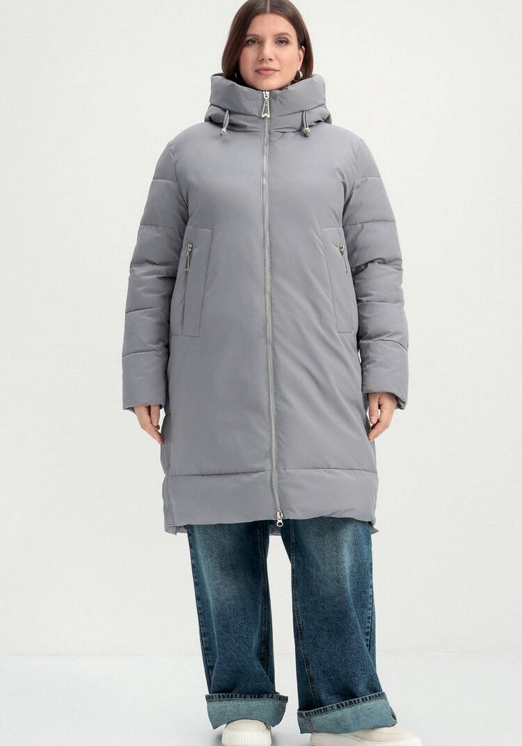 Пуховик с боковыми карманами на молнии шир.  750, рис. 35