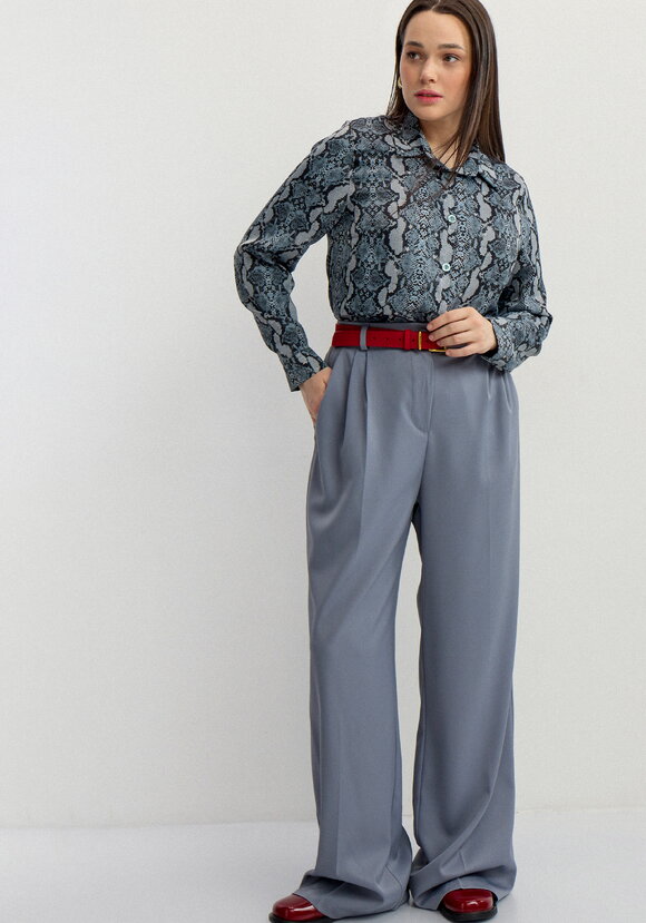 Рубашка удлинённая с анималистичным принтом шир.  580, рис. 2