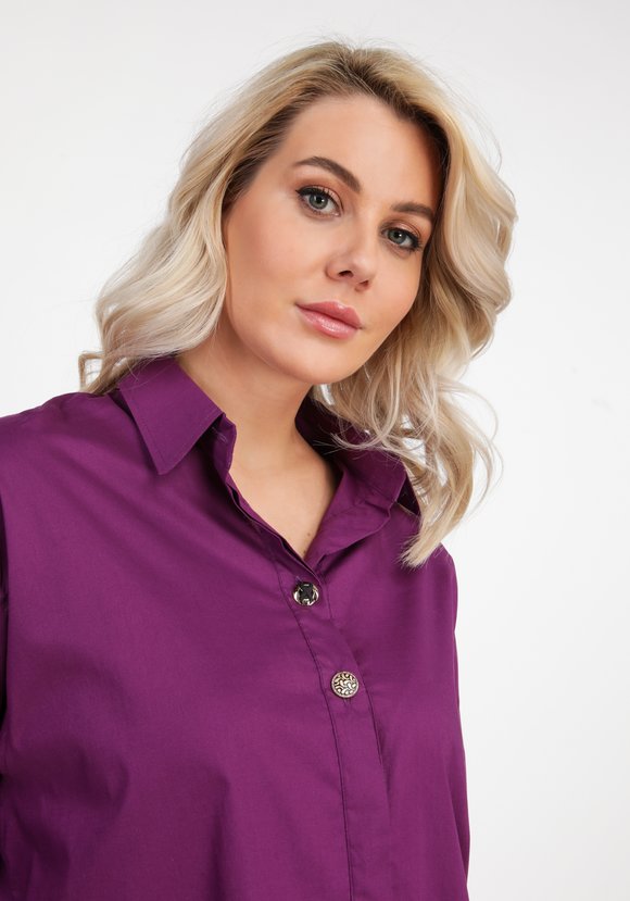 Блуза свободная на супатной застежке шир.  580, рис. 4