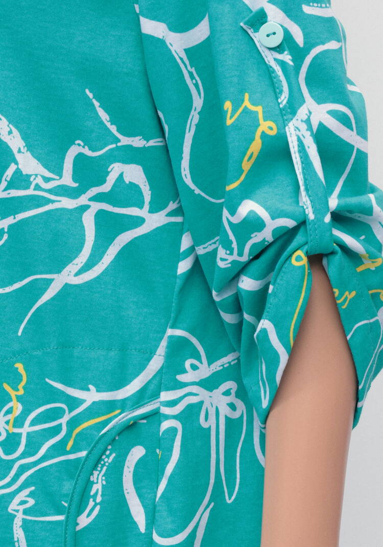 Блуза с капюшоном с абстрактным рисунком шир.  750, рис. 12