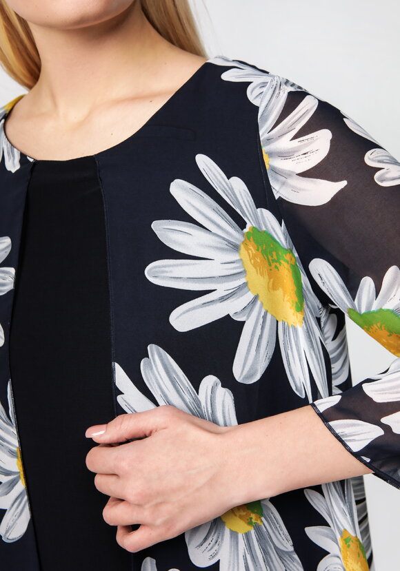 Платье трикотажное с шифоновой накидкой шир.  580, рис. 4