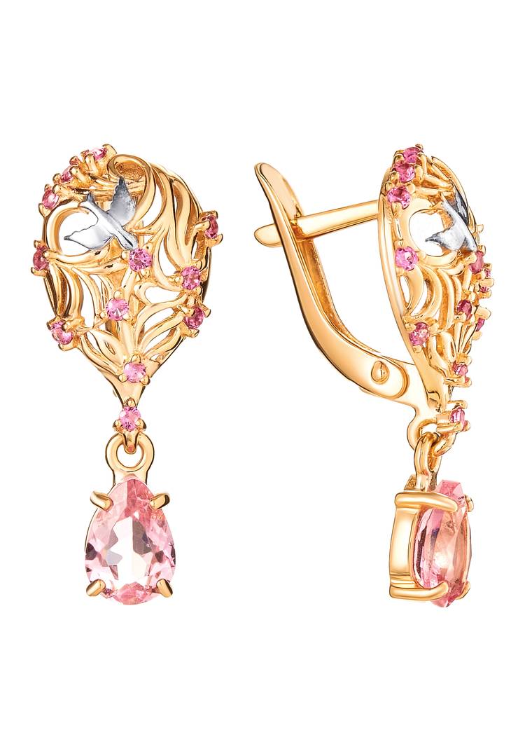 Серьги серебряные Птица счастья шир.  750, рис. 2