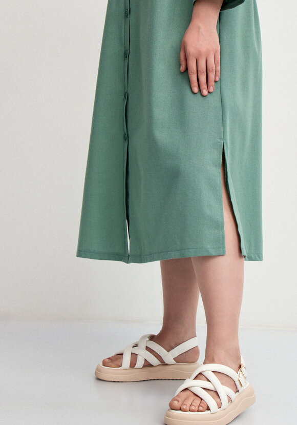 Платье-рубашка изо льна шир.  580, рис. 22