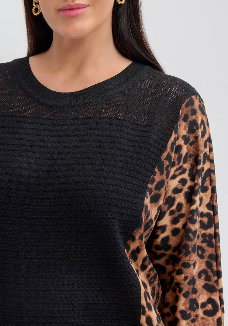 Джемпер Летучая мышь с принтом шир.  750, рис. 5