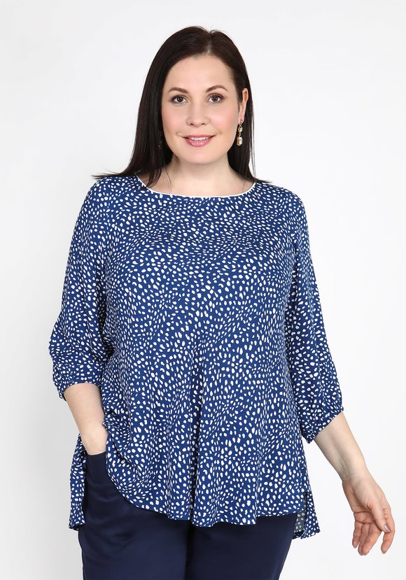 Туника А-силуэта с принтом шир.  580, рис. 2