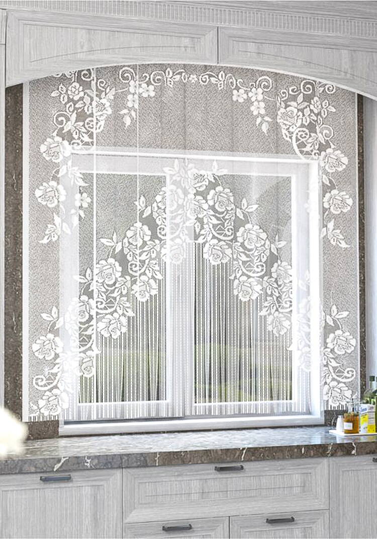 Занавеска для кухни Цветочное очарование шир.  750, рис. 1