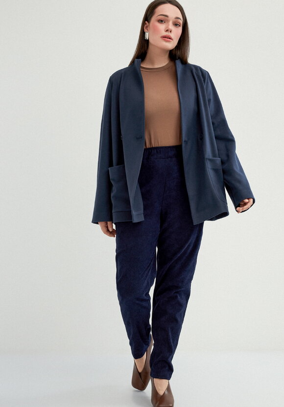 Брюки из микровельвета с комфортным поясом шир.  580, рис. 37