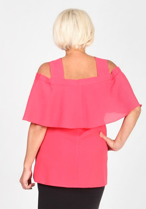 Блуза с воланом и поясом на талии шир.  580, рис. 2