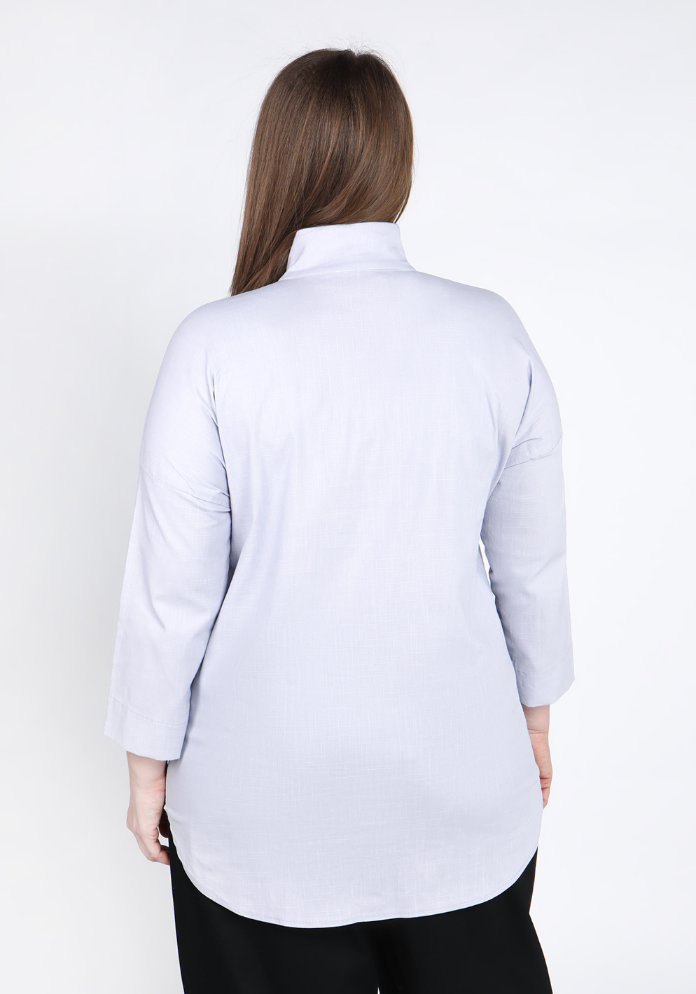 Блуза однотонная с карманами Frida, размер 48, цвет белый - фото 4