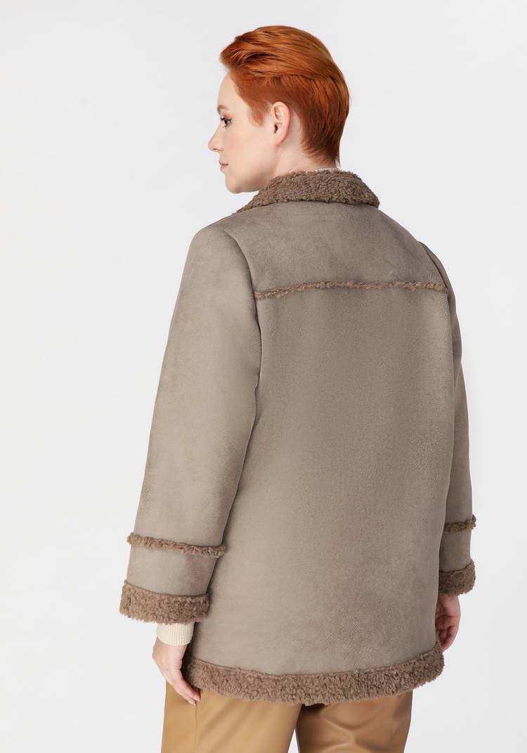 Полупальто из экомеха шир.  750, рис. 10