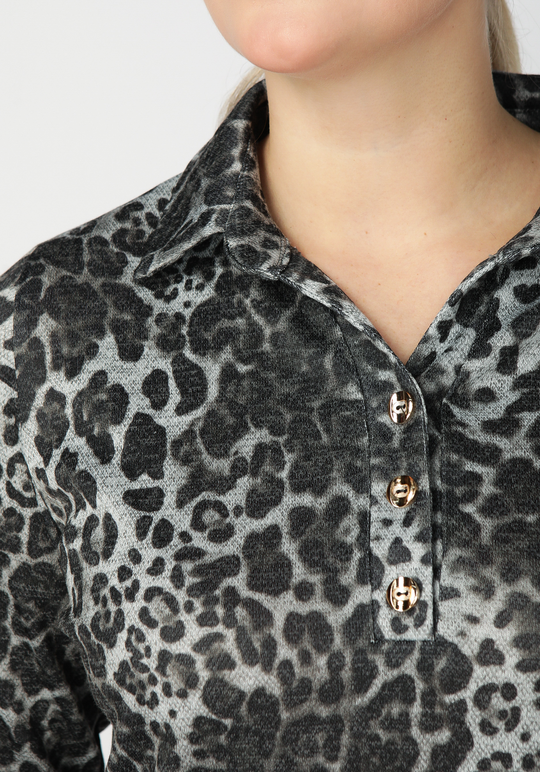 Блуза женская «Алла», цвет светло-серый, размер 54 - фото 6