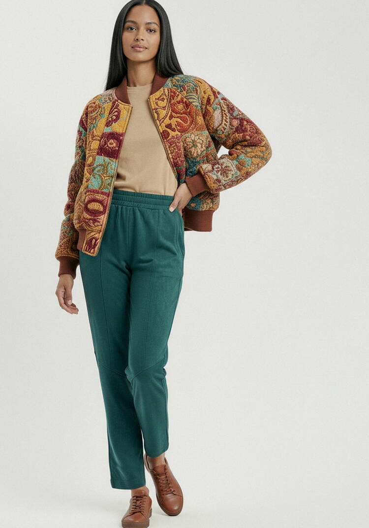 Брюки с фигурными рельефами шир.  750, рис. 7