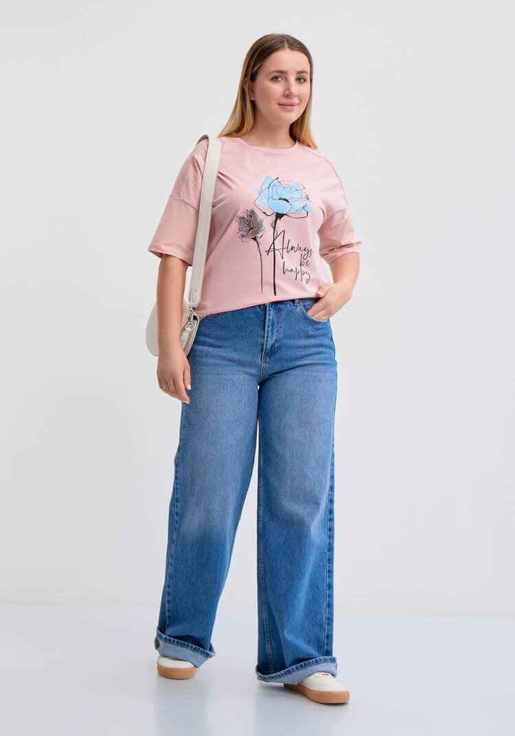 Футболка с флоральным принтом шир.  750, рис. 17