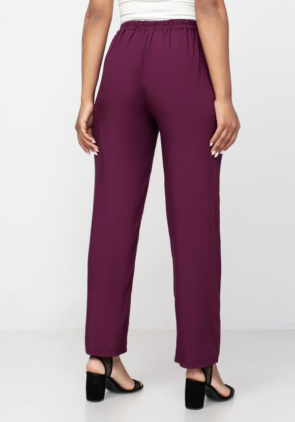 Брюки прямые с резинкой по поясу шир.  580, рис. 17