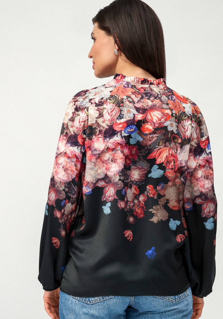 Блуза из принтованного искусственного шёлка шир.  750, рис. 11