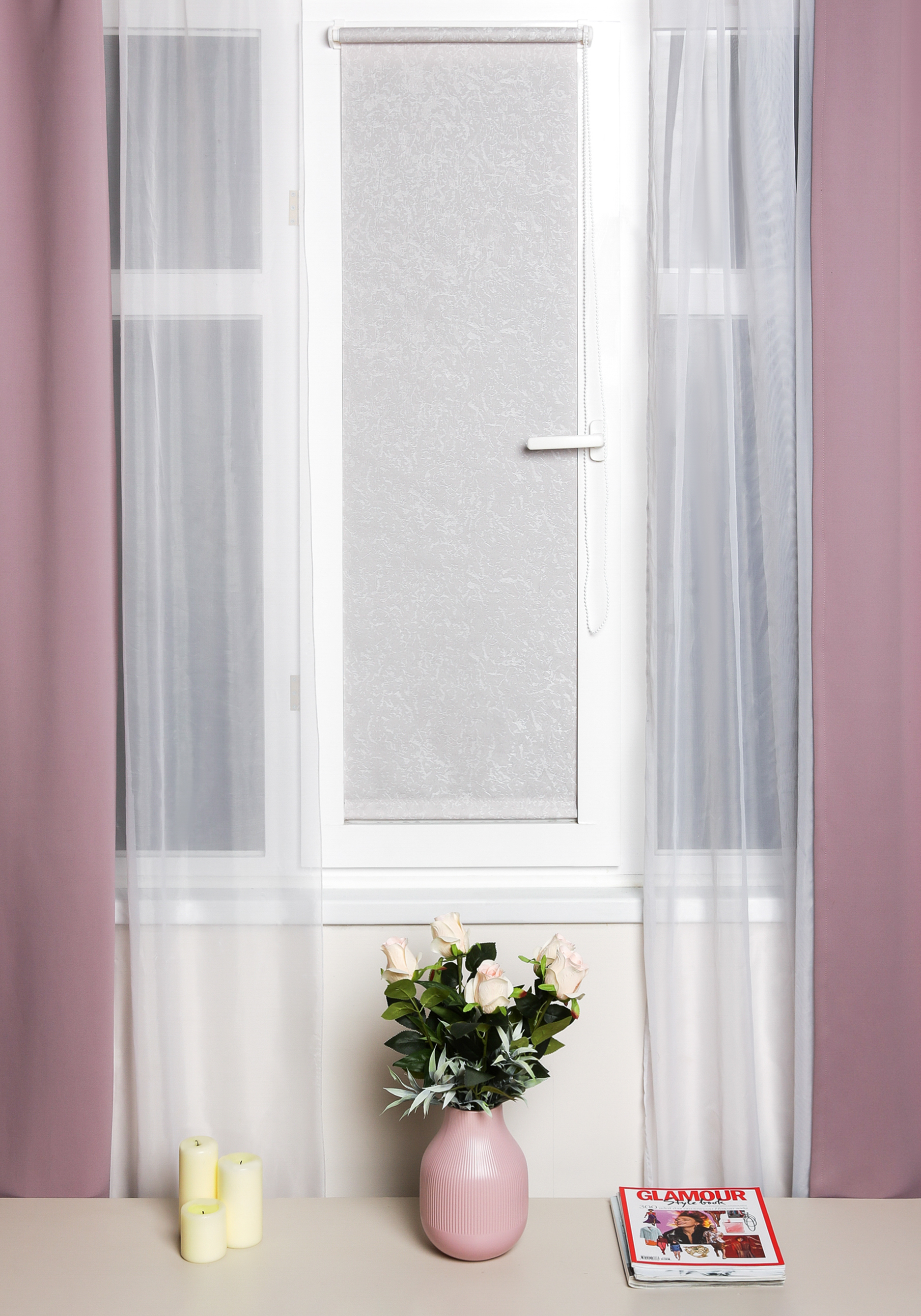 Рулонная штора "Переливы", цвет серый, размер 42 - фото 6