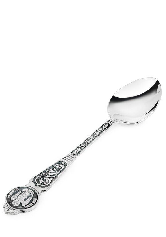 Серебряная ложка Ангел Хранитель шир.  580, рис. 7