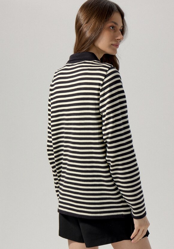Поло в полоску на молнии шир.  580, рис. 3