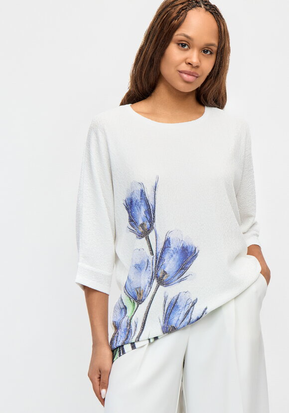 Джемпер с цветочным принтом Нежность шир.  580, рис. 1