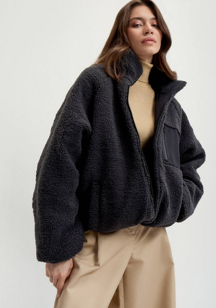 Двусторонняя куртка с высоким воротом шир.  750, рис. 38