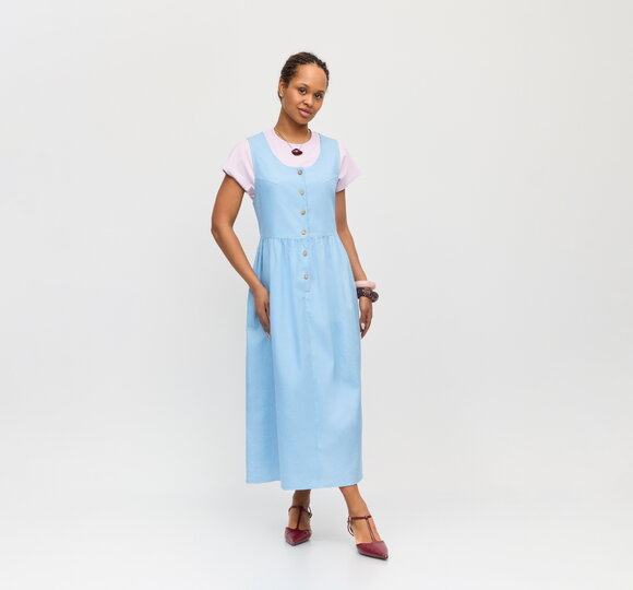 Сарафан оверсайз с отрезной линией талии шир.  580, рис. 9