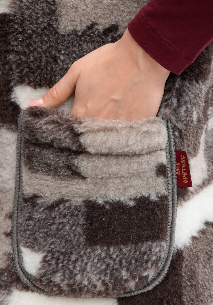 Жилет из овечьей шерсти Меринос шир.  750, рис. 5