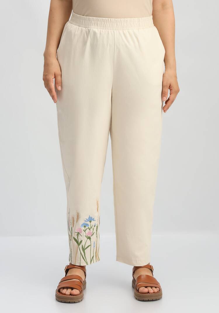 Брюки с вышивкой по низу шир.  750, рис. 22