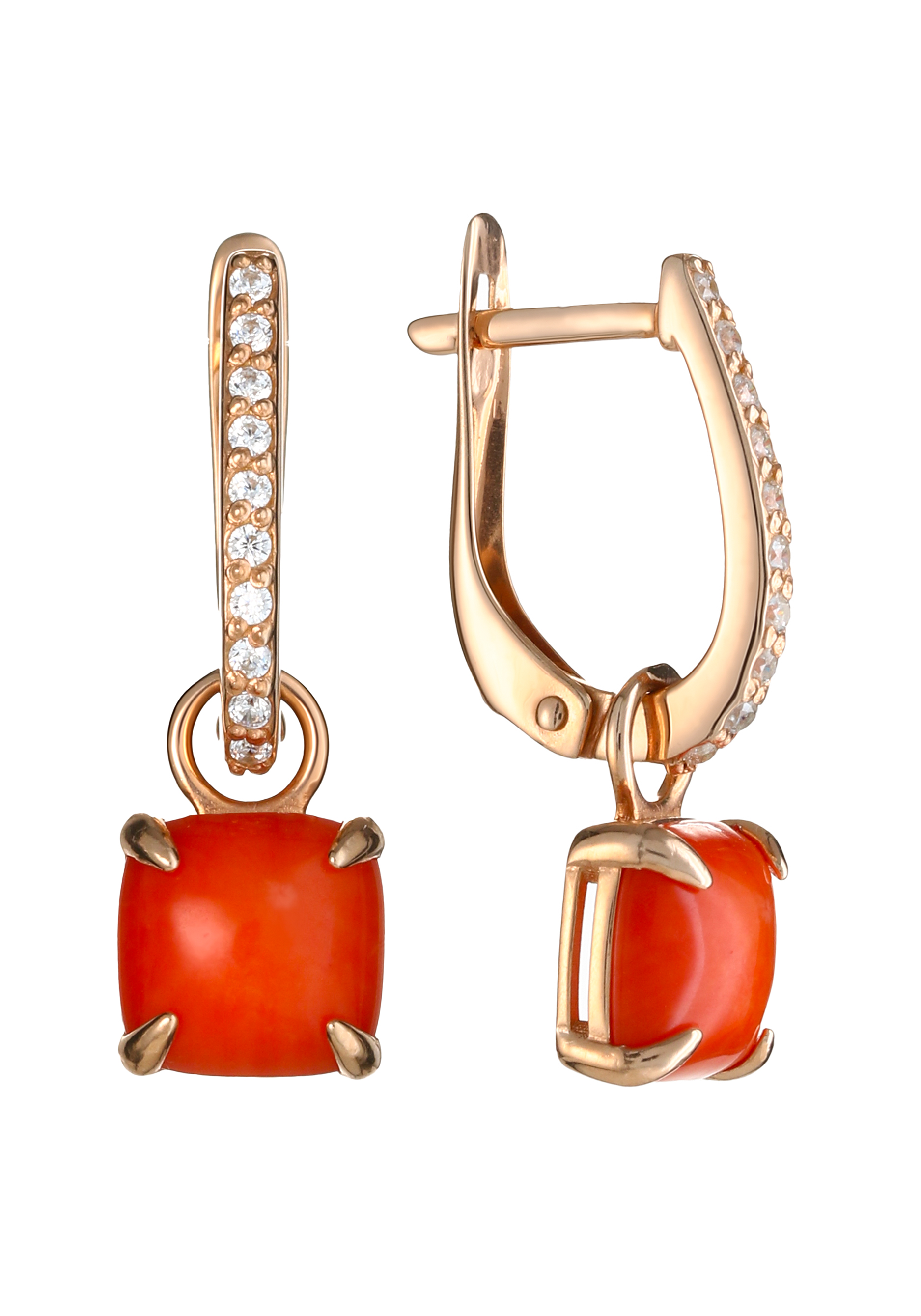 

Серьги серебряные "Коралловые рифы", Розовый