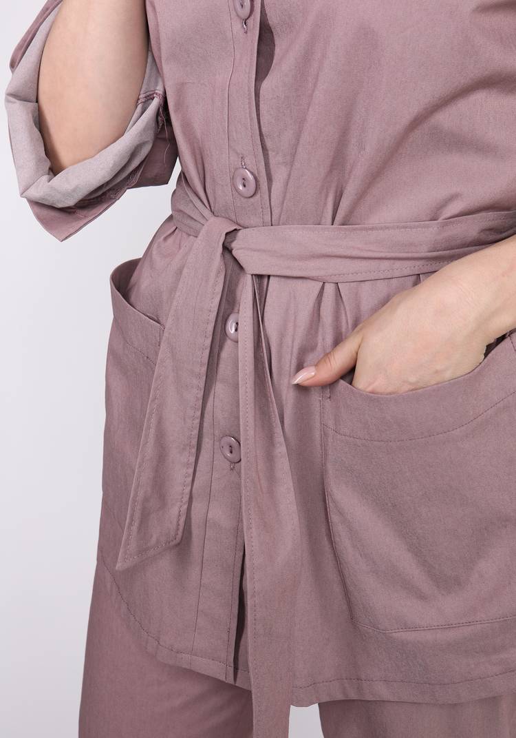 Жакет с поясом на пуговицах шир.  750, рис. 17