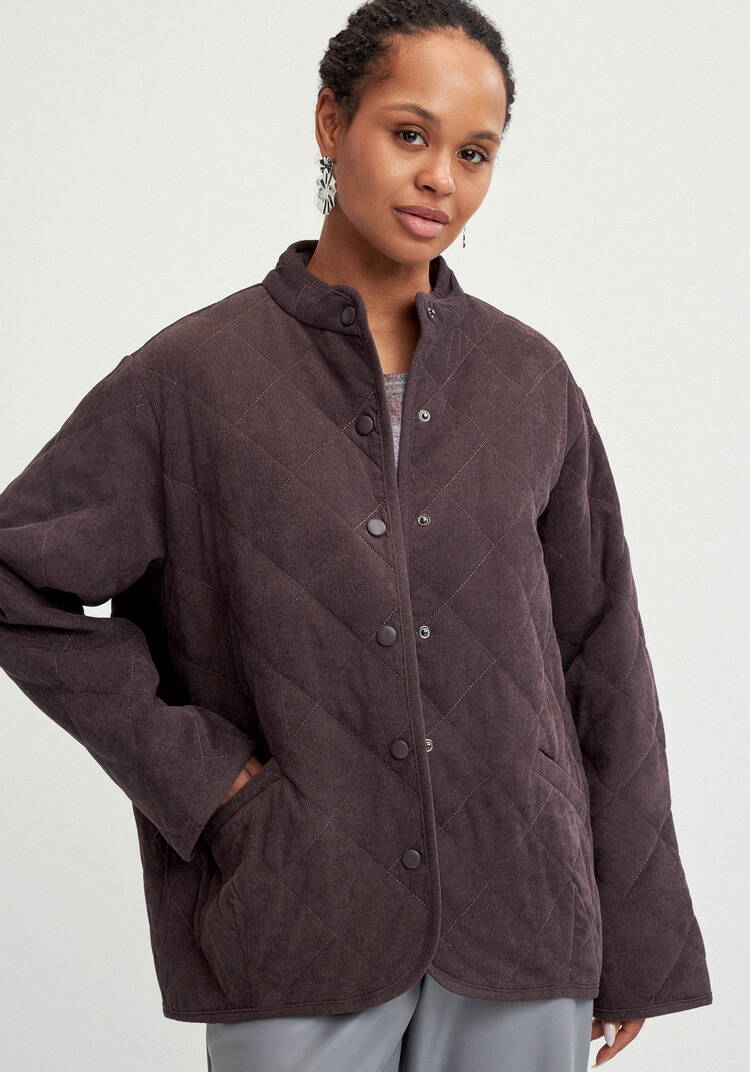 Жакет вельветовый с контрастным подкладом шир.  750, рис. 1