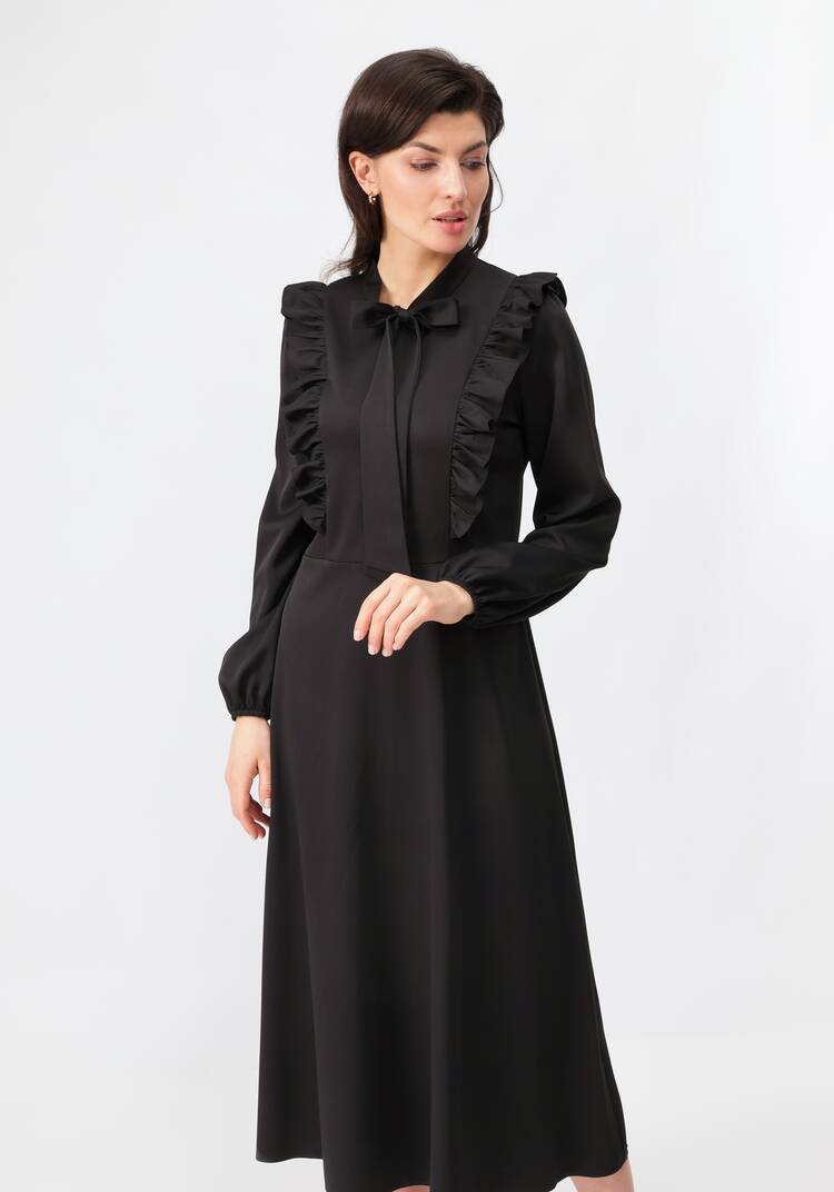 Платье с бантом свободного кроя шир.  750, рис. 12