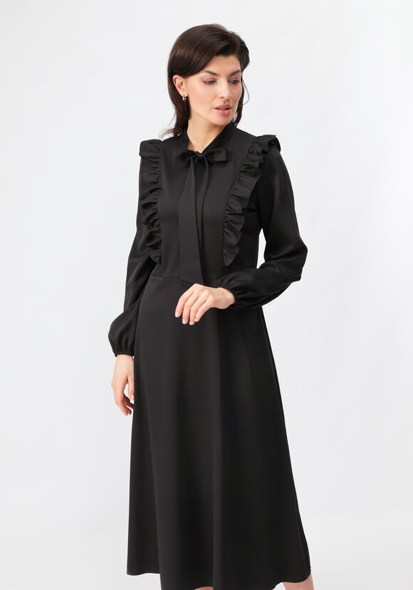 Платье с бантом свободного кроя шир.  580, рис. 12