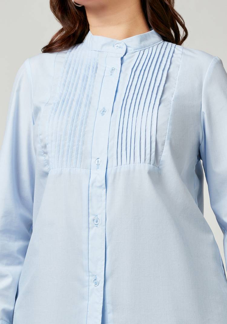 Блуза однотонная на пуговицах шир.  750, рис. 4