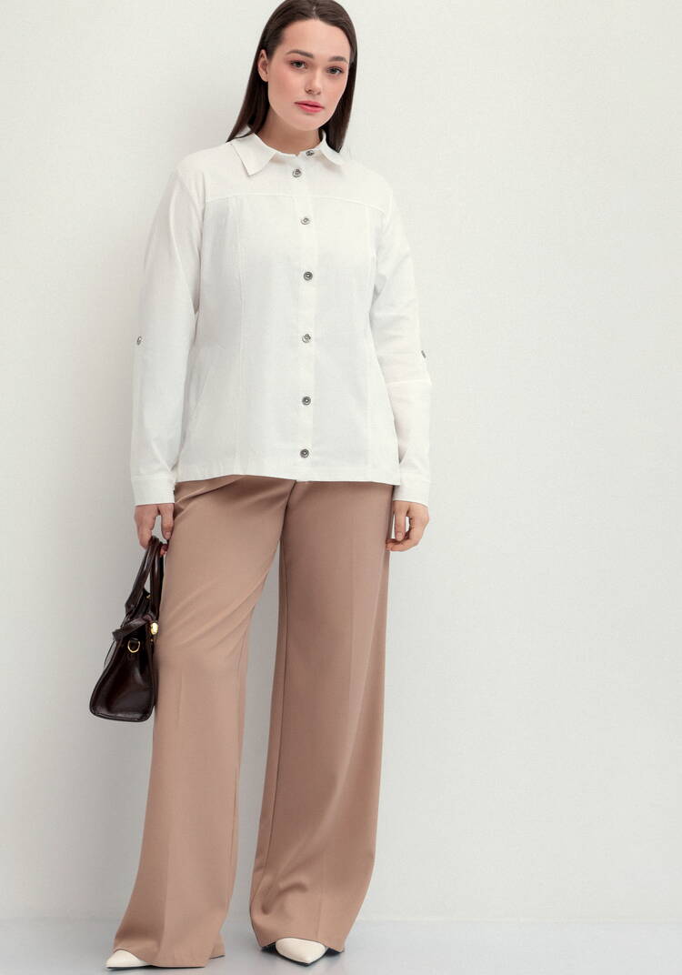 Рубашка хлопковая с патами на рукавах шир.  750, рис. 18