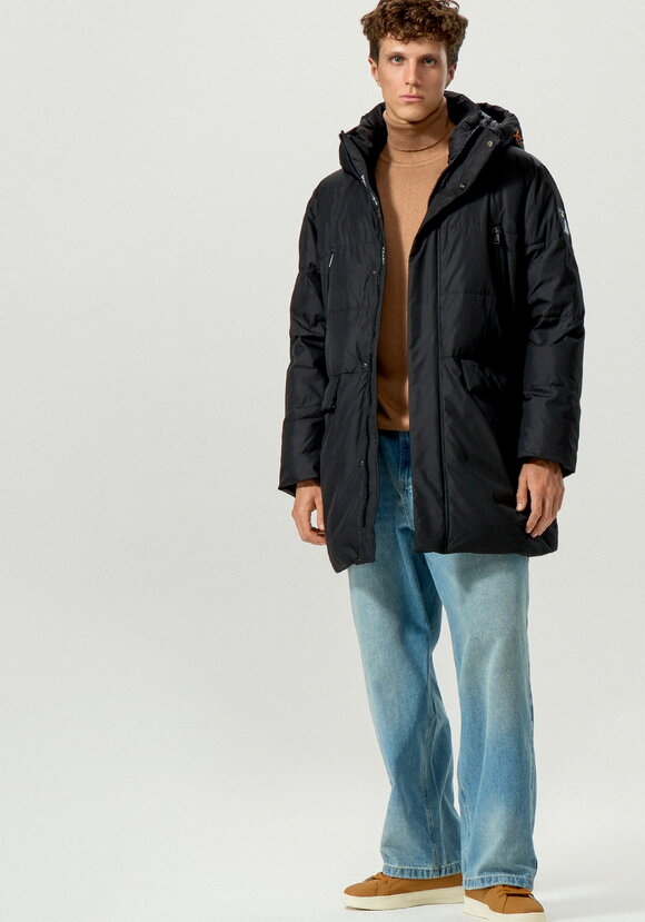 Пуховик стеганый с капюшоном и карманами шир.  580, рис. 2