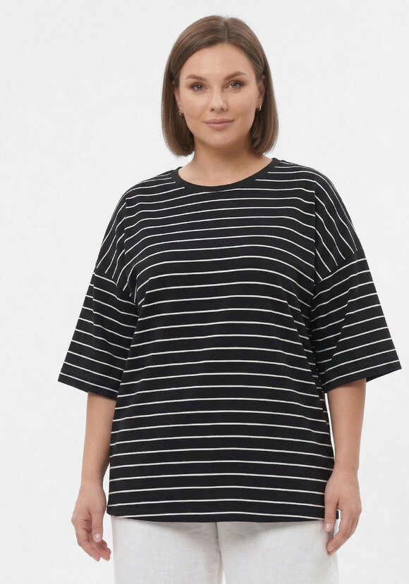 Футболка с опущенным плечом и строчкой шир.  580, рис. 8