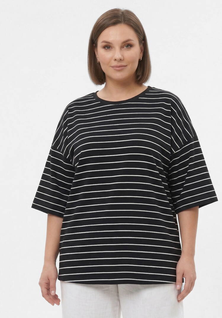 Футболка с опущенным плечом и строчкой шир.  750, рис. 8