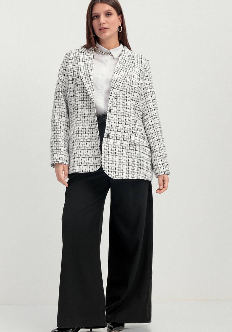 Жакет из твида однобортный шир.  750, рис. 12