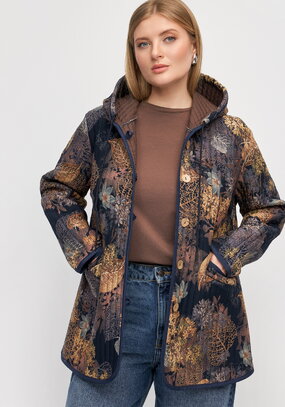 Куртка с принтом стеганная