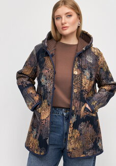 Куртка с принтом стеганная