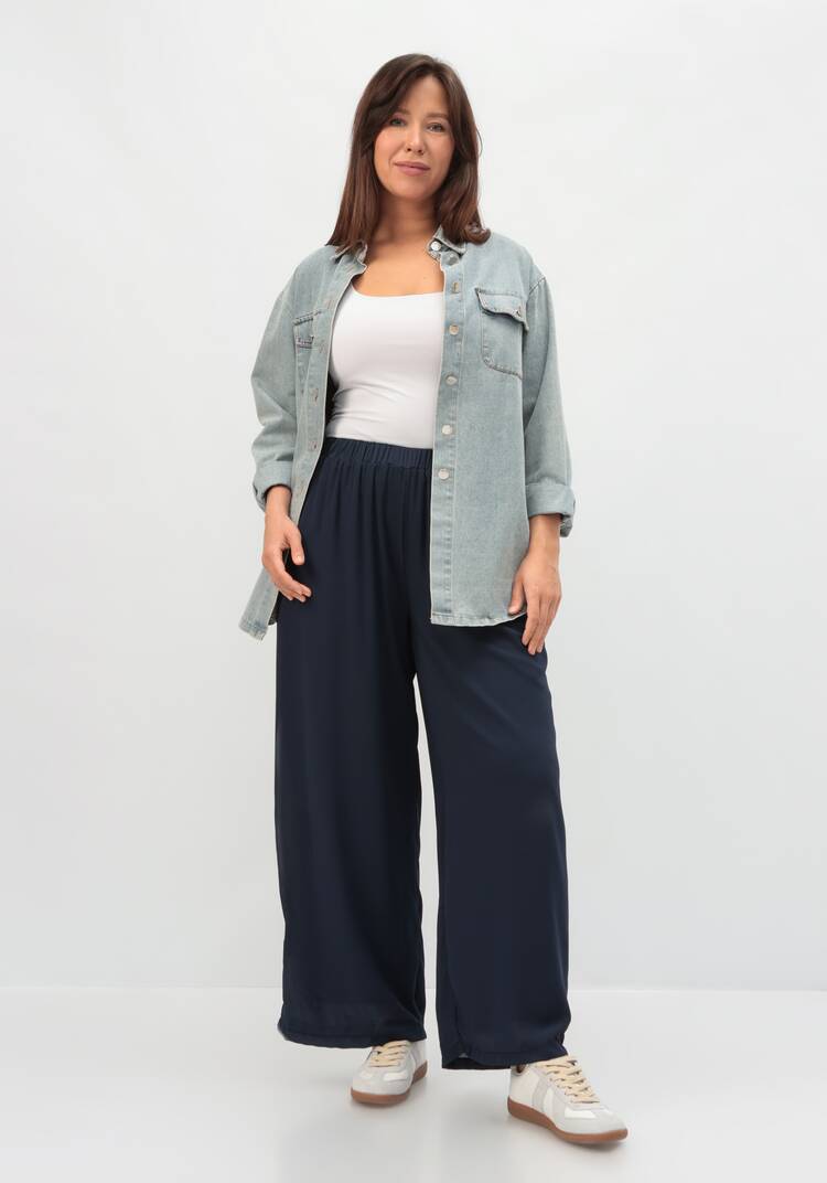 Брюки с резинкой на талии прямые шир.  750, рис. 18