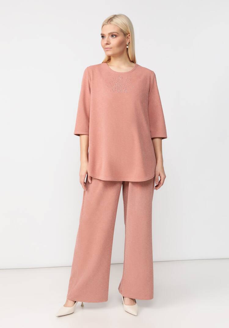 Блуза с метанитью и декором на груди шир.  750, рис. 21